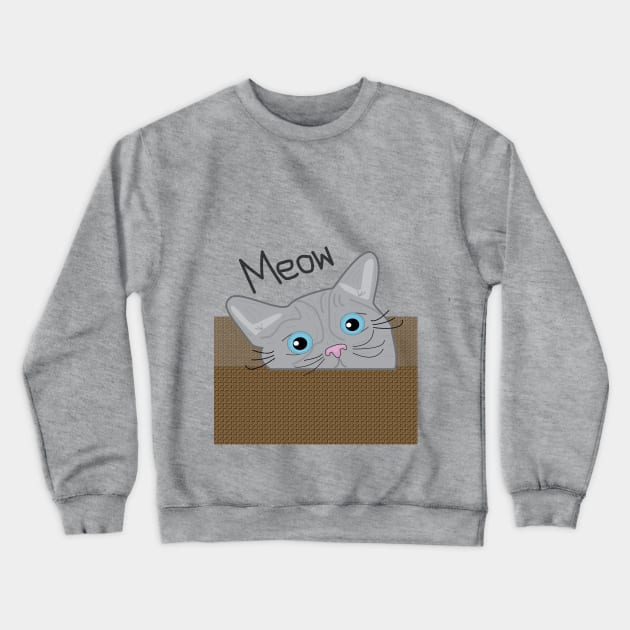 Kitty cat saying meow Crewneck Sweatshirt by MikaelSh